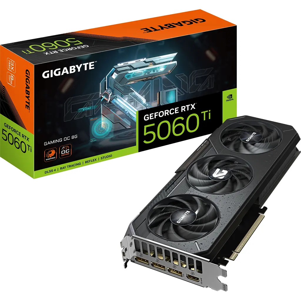 Видеокарта Gigabyte GeForce RTX5060Ti 8Gb Gaming OC (GV-N506TGAMING OC-8GD) - фото 10