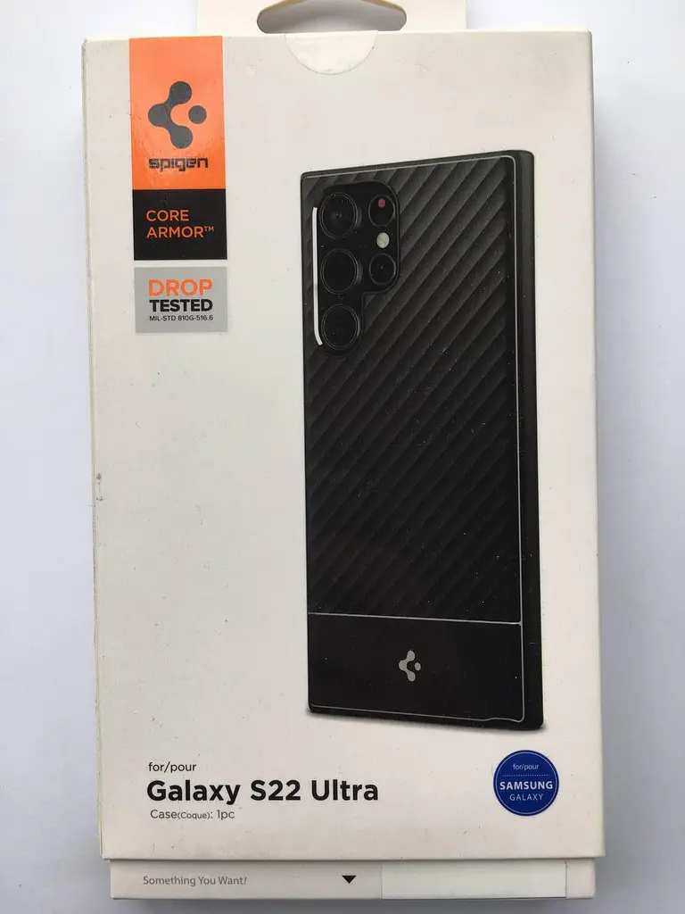 Чохол протиударний Spigen Core Armor ACS03946 для Samsung Galaxy S22 Ultra (6.8") Black - фото 4