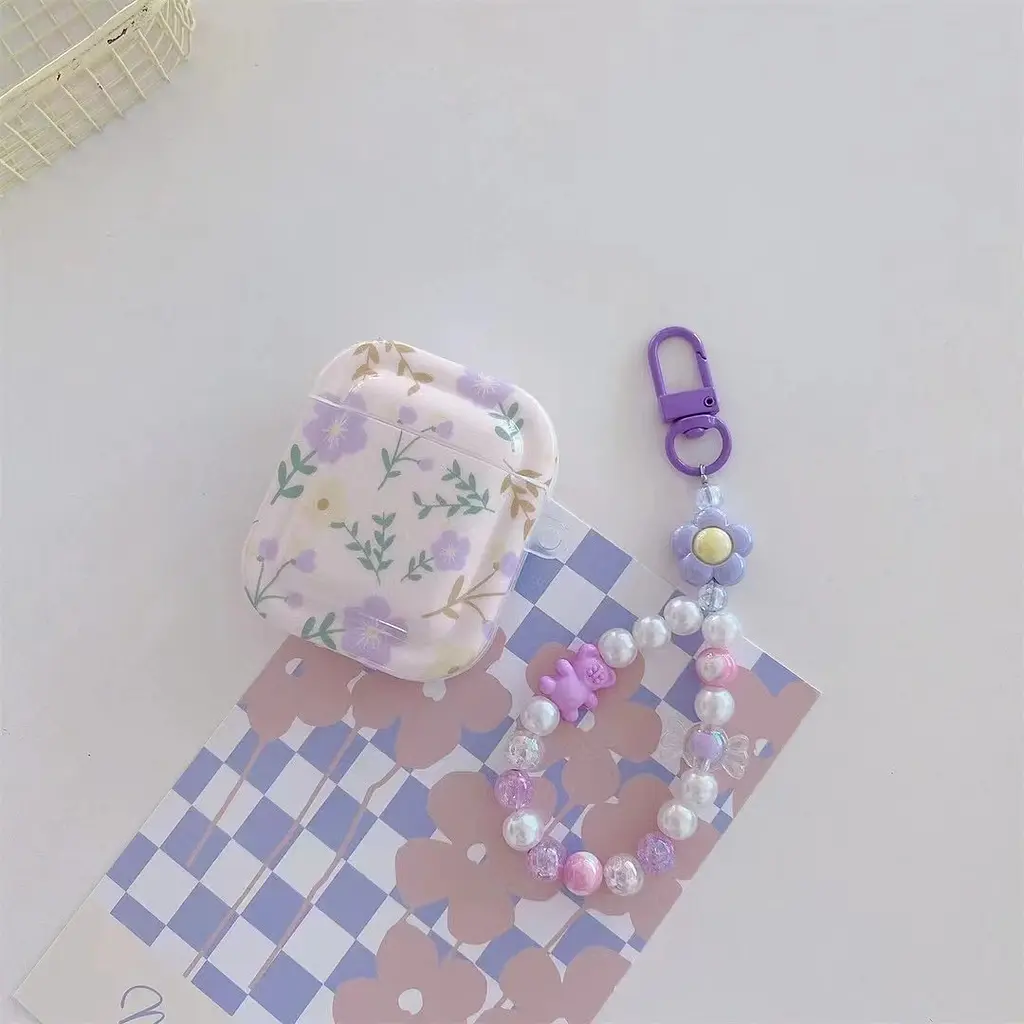 Чохол на AirPods 1 2 ANbeauty Flowery Бежевий (AN0103330) - фото 2