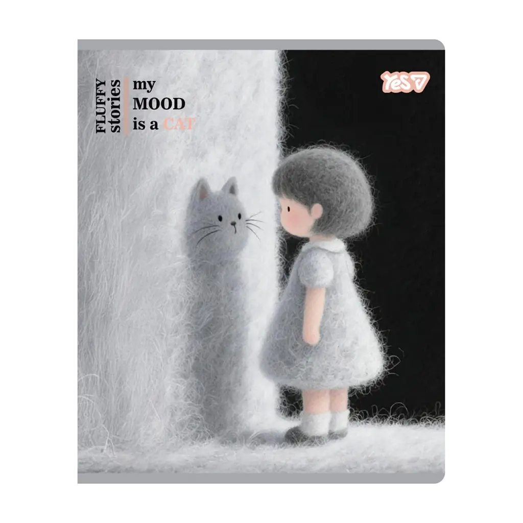 Зошит Yes My mood is a cat А5 12 аркушів лінія (768605), в асортименті - фото 3