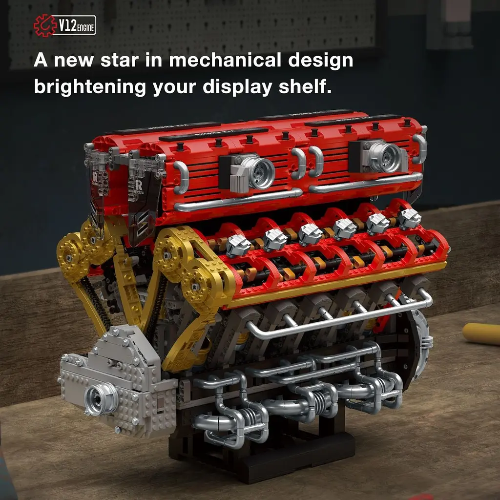 Конструктор Reobrix Двигун V12 Engine (33017) [171939] - фото 7