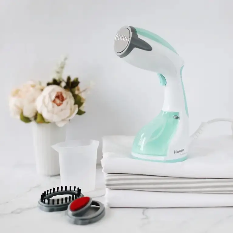 Ручной вертикальный отпариватель Magio MG-326 паровой утюг для одежды 0.26 л 1200 Вт Белый с зеленым - фото 4