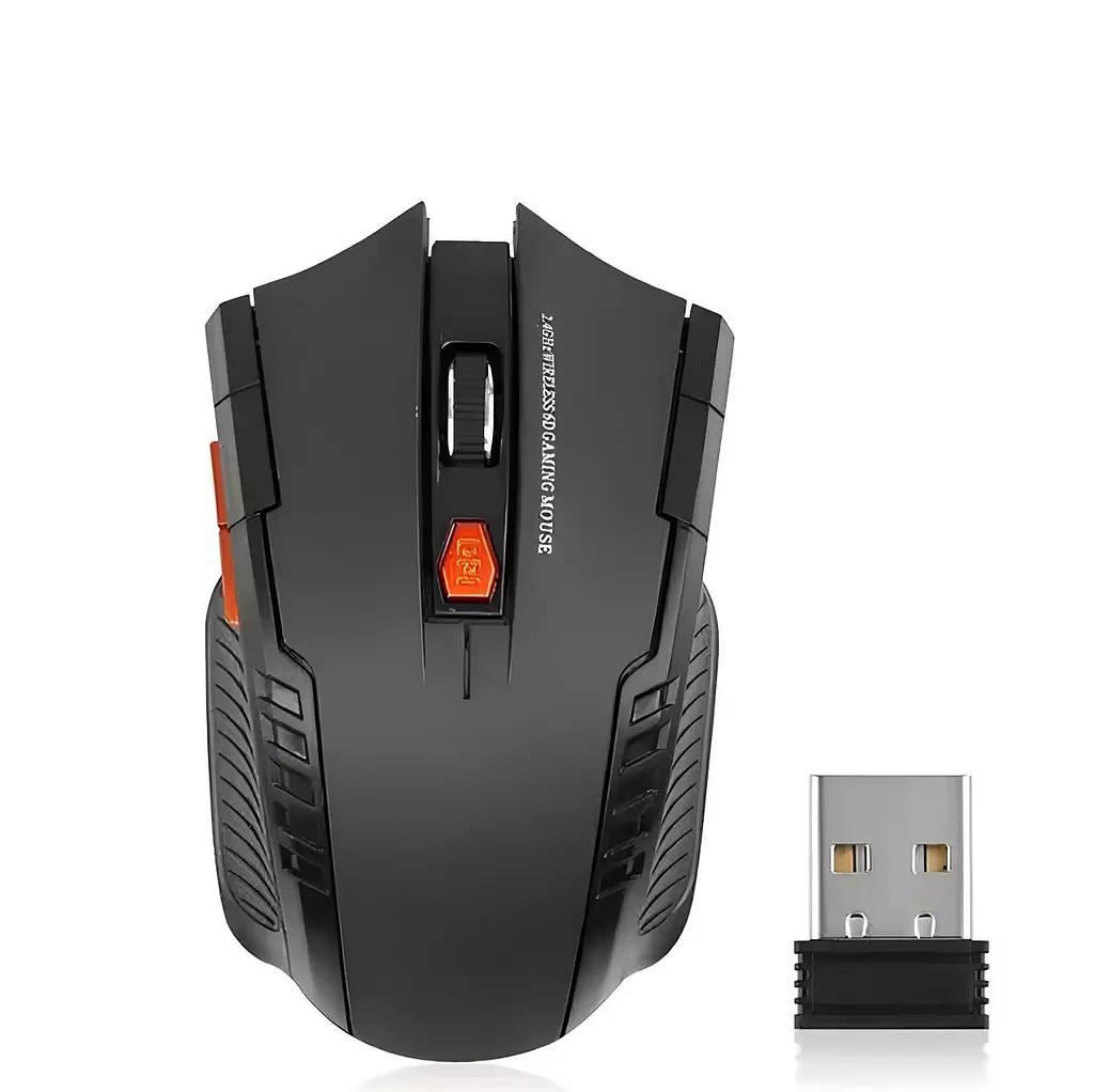Ігрова миша 2.4G бездротова оптична з USB-приймачем для ПК і ноутбука. Чорна - фото 3