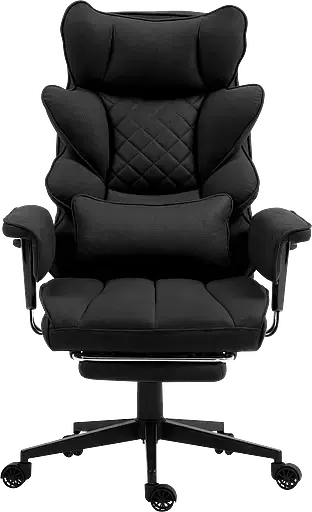 Офісне крісло GT Racer чорне (B-2511 Fabric Black) - фото 2