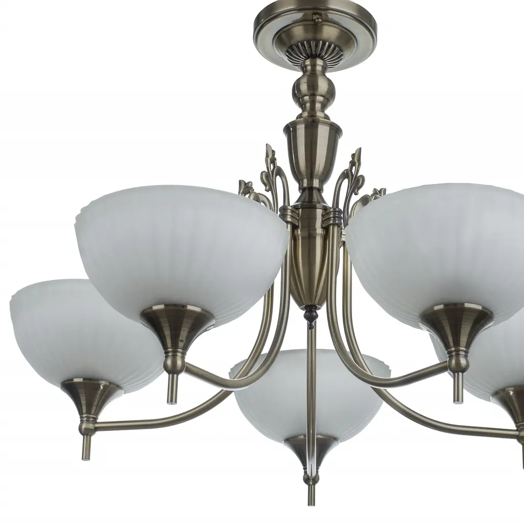 Люстра потолочная Brille классическая E27 60W AB (BKL-494C/5) - фото 4