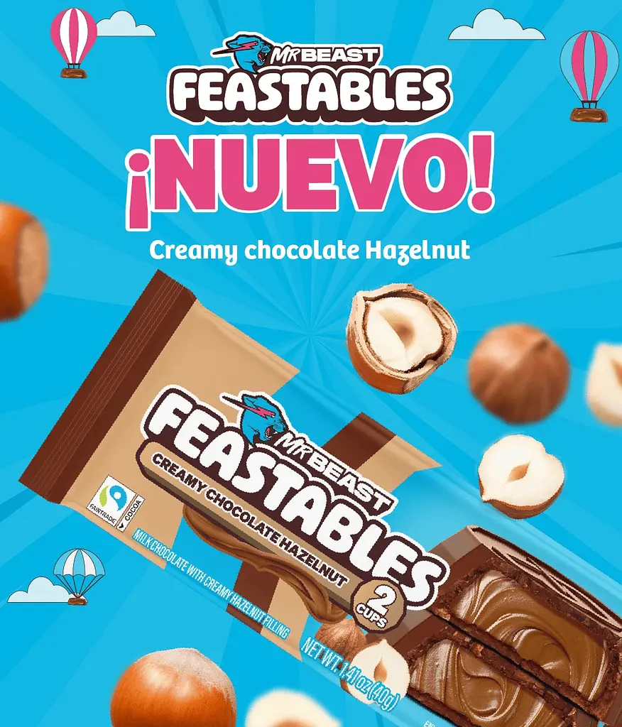 Шоколадні цукерки Feastables MrBeast Creamy Hazelnut Chocolate Cups 40г - фото 5