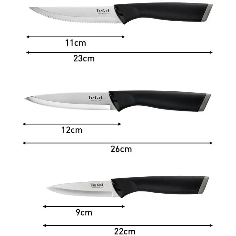 Набор ножей Tefal Essential 3шт. черный (K2219455) - фото 8