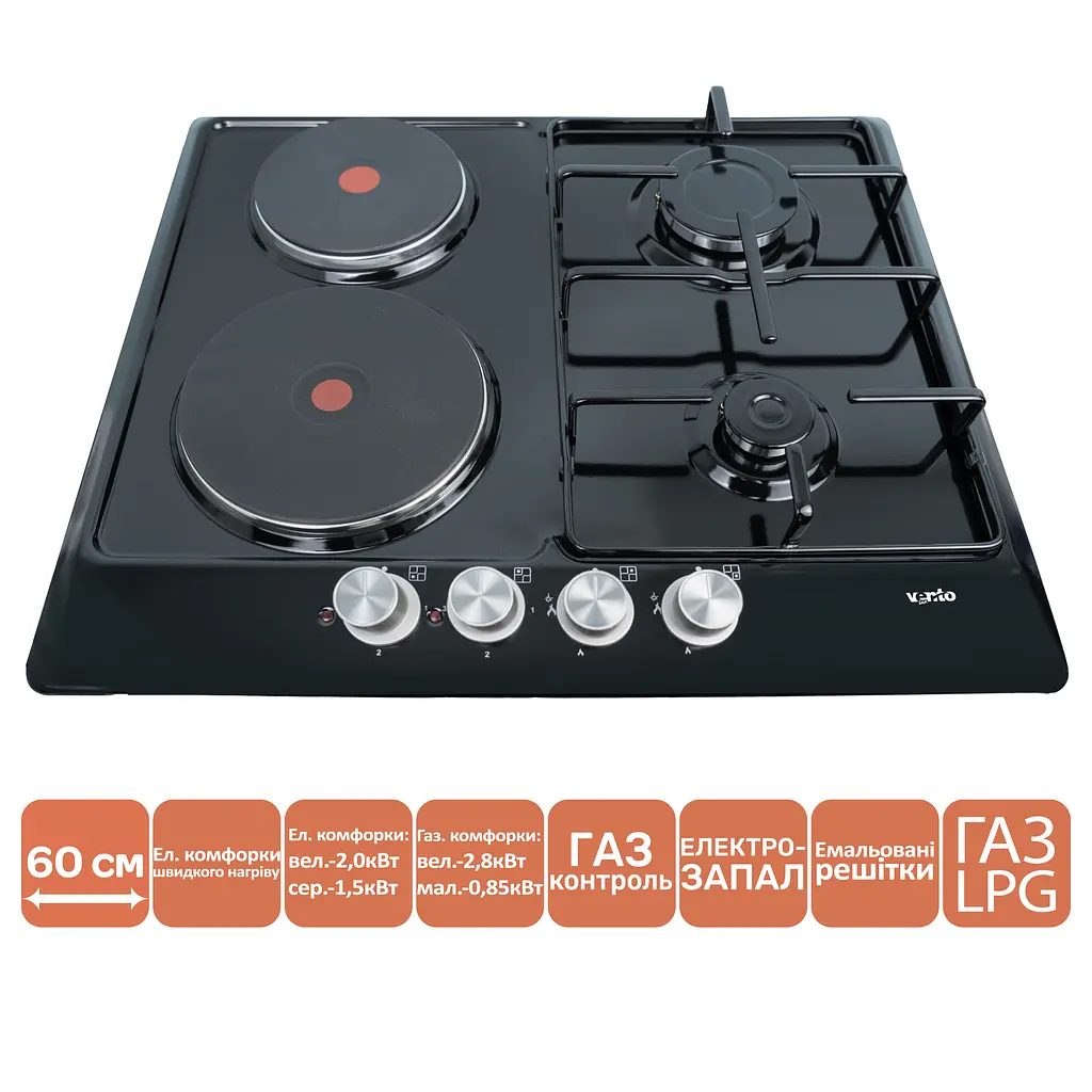 Варочная поверхность Ventolux HG622 B2 S (BK) - фото 2