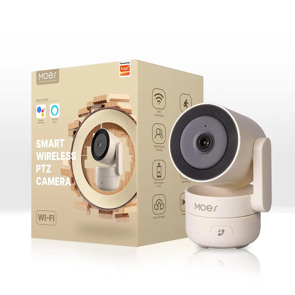 Wi-Fi IP камера MOES TUYA 4MP | панорама 360° | Нічне бачення | Вбудований мікрофон
