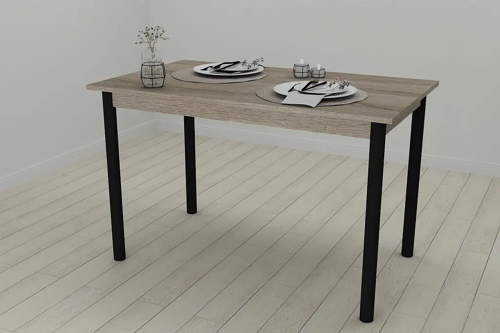 Стіл кухонний Ferrum-decor Беніта 75x120x60 Чорний ДСП Сонома Трюфель 16мм (FRD-106274) - фото 2