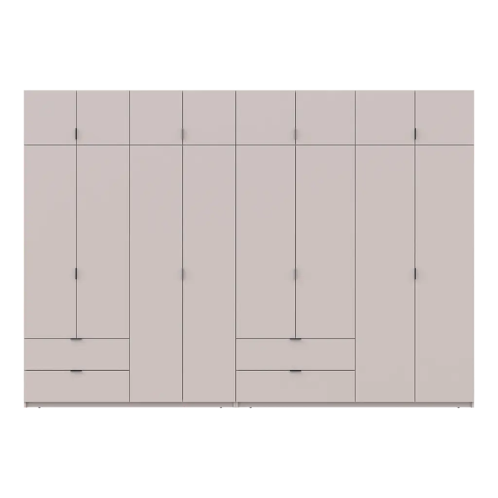 Розпашна Шафа для одягу Doros Лукас Кашемір 4+4 ДСП 340х50х240 (42005140) - фото 4