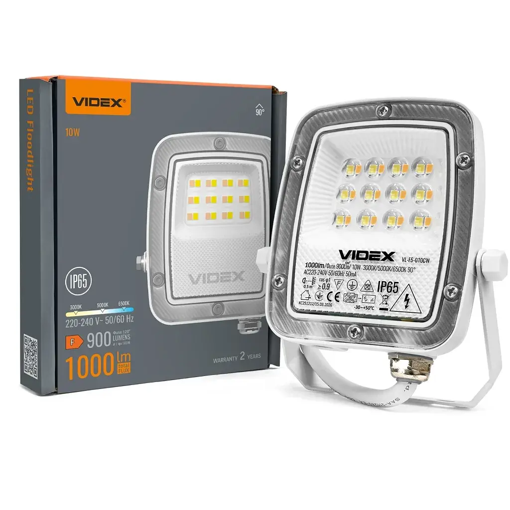 Прожектор Videx F5 10W 3000-5000-6500K 230V White (VL-F5-010CW) - фото 11