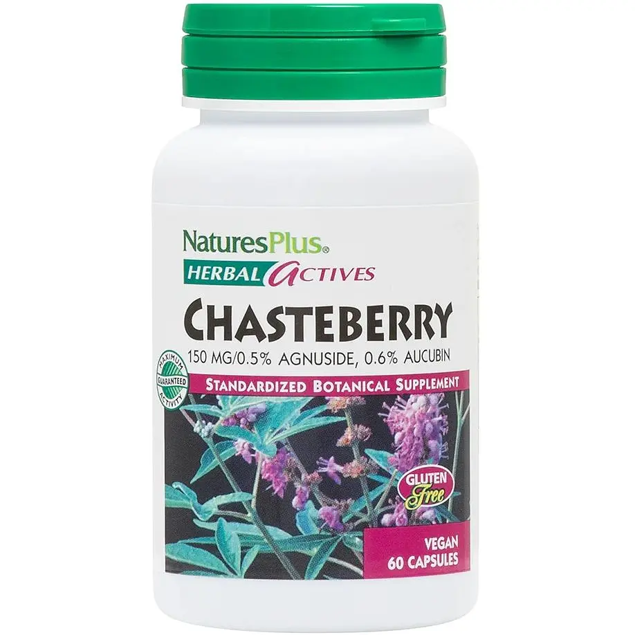 Натуральная добавка Natures Plus Herbal Actives Chasteberry 150 mg, 60 капсул - фото 1