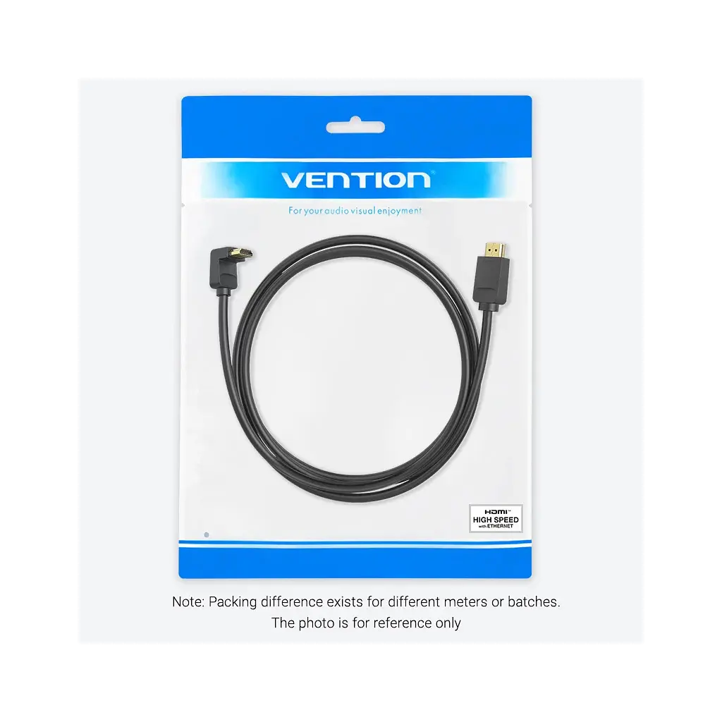 Кабель мультимедійний HDMI M to HDMI M 3.0m 4K60Hz 90° corner black Vention (AAQBI) - фото 6