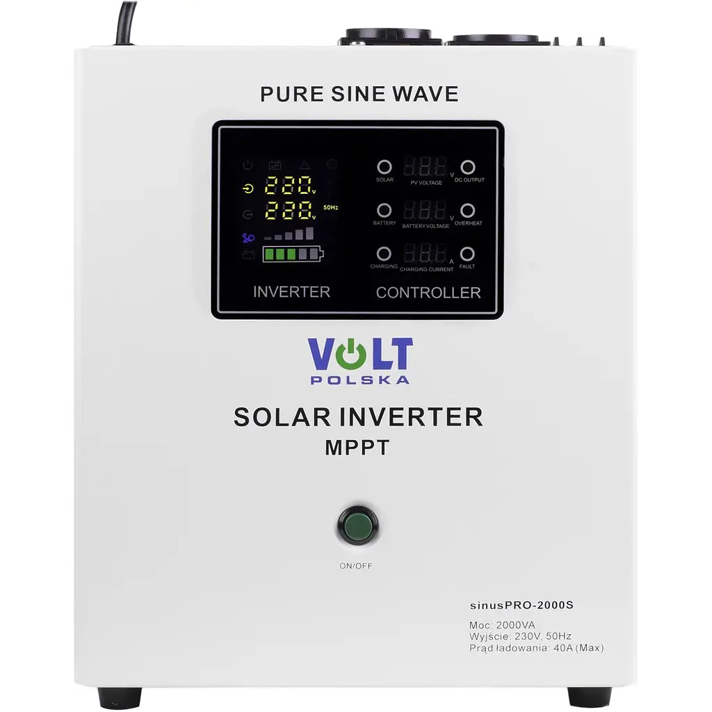 Гибридный солнечный инвертор Volt Polska Sinus Pro 2000S [3SPS200024] [111265] - фото 3