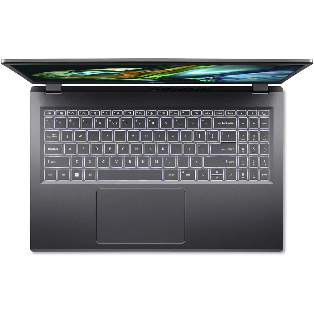 Ноутбук Acer Aspire 5 A515-58M-74FT з процесором Intel Core i7-1355U pana la 5.0 GHz, 15.6", Full HD, IPS, 16GB DDR5, 512GB SSD, Intel Iris Xe графікою, NO OS, Steel сірий - фото 7