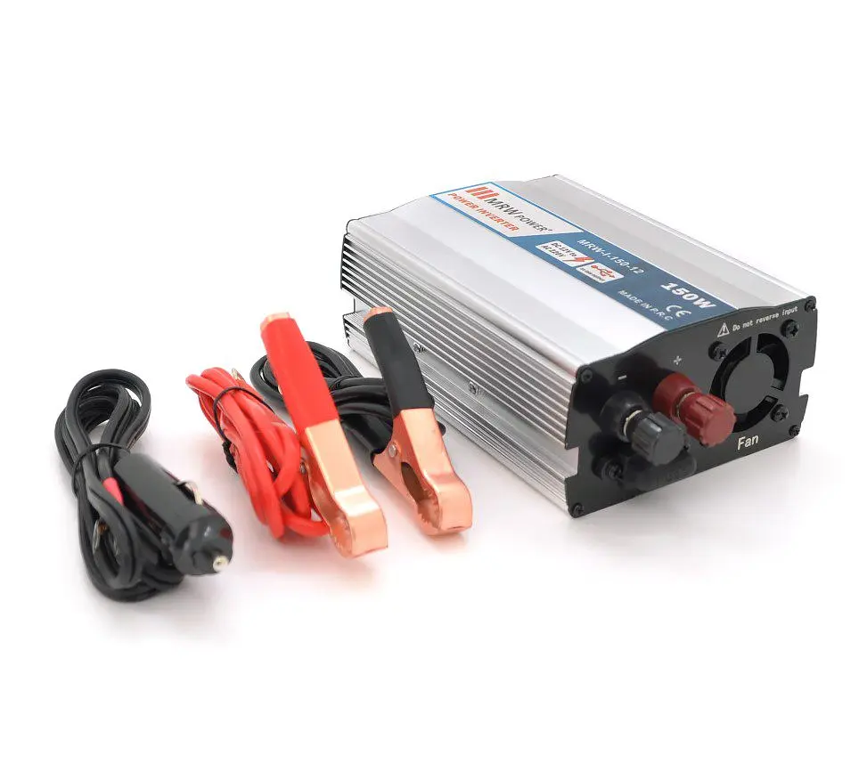 Инвертор напряжения Mervesan MRV15012, 12V/220V, 150 Вт, 12/220 V, approximated, 1 розетка, клеммы - фото 2