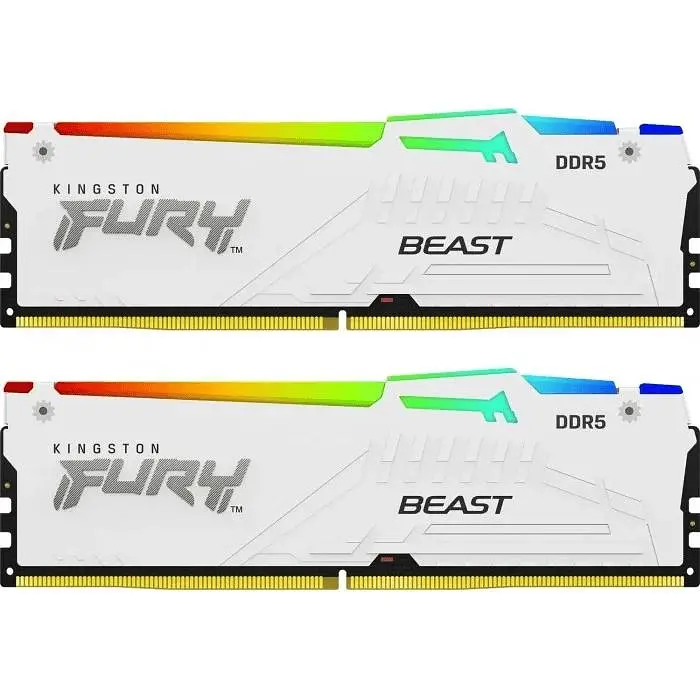 Модуль пам'яті Kingston Fury DDR5 64GB (2x32) 6000MHz Beast White RGB EXPO/XMP 3.0 (KF560C36BWEAK2-64) - фото 2