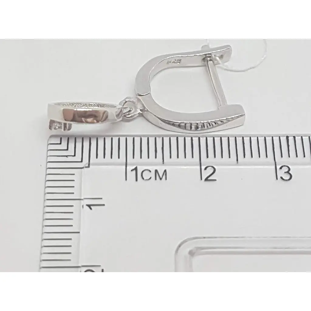 Срібні сережки Срібний рай з фианитом. 1112 094498 - фото 6