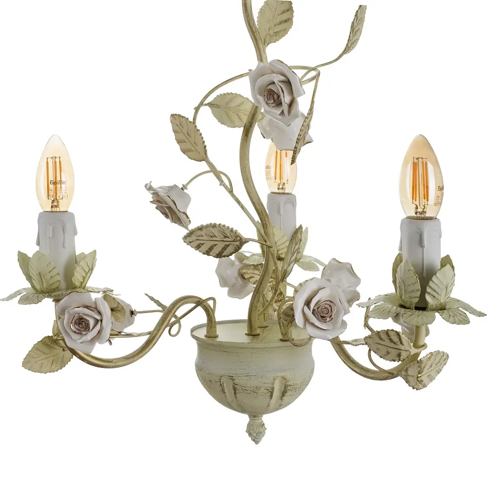 Люстра подвесная Brille свеча E14 40W WH (BKL-519S/3) - фото 2