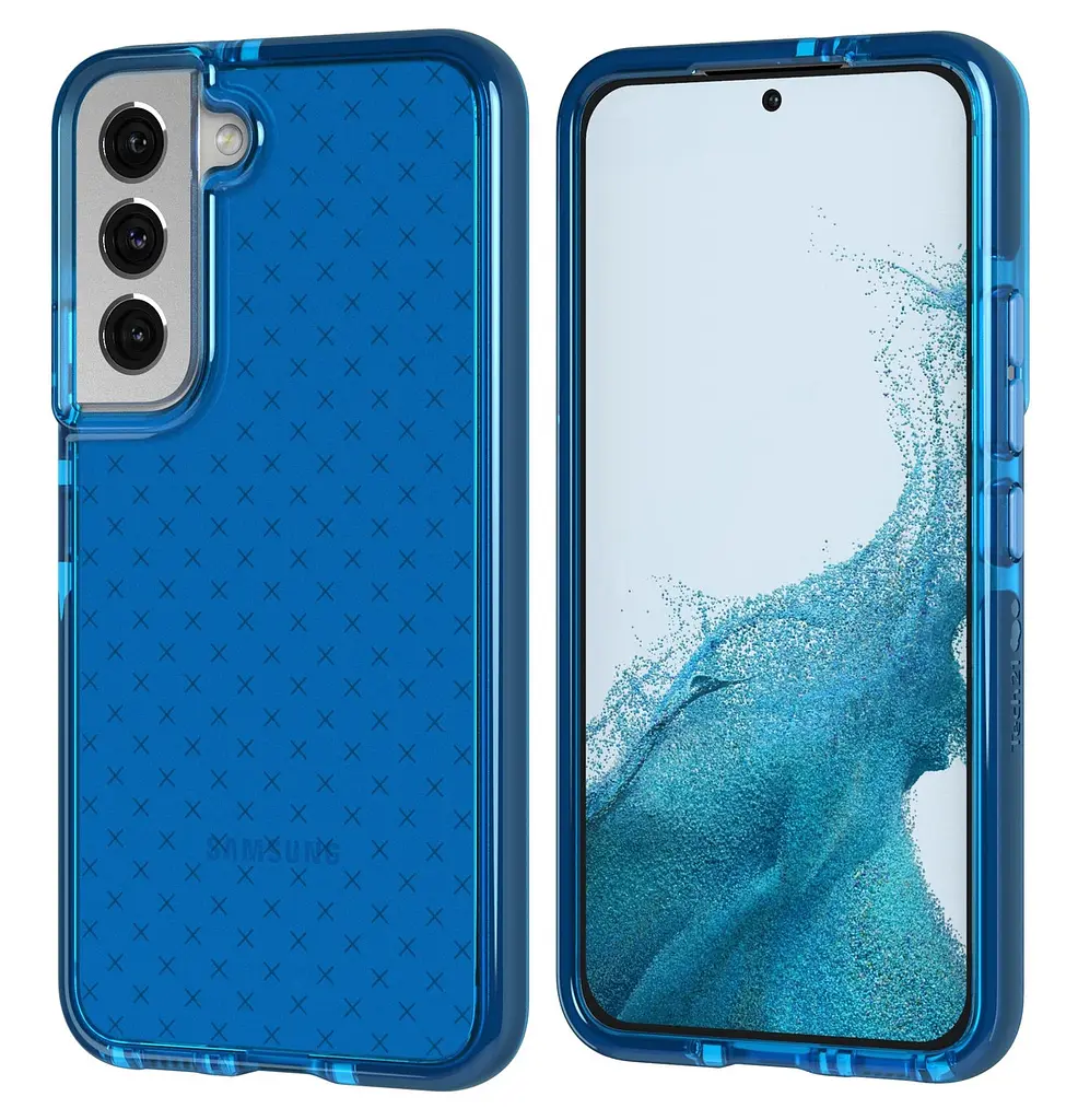 Оригінальний протиударний силіконовий чохол Tech21 Evo Check для Samsung Galaxy S21 FE 5G (6,4 ) Blue - фото 5