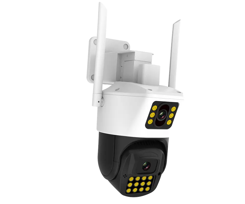 Бездротова WiFi IP камера відеоспостереження вулична поворотна 2 незалежні об'єктиви 3MPx+3MPx з віддаленим доступом онлайн в режимі реального часу ICSEE PTZ UKC A23 - фото 5