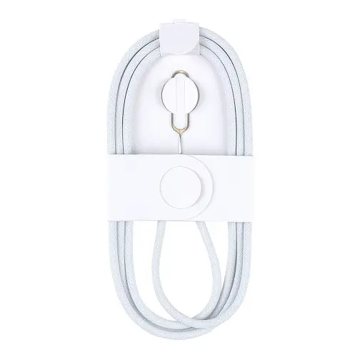 Мережевий зарядний пристрій адаптер і кабель FoxConn 16 PRO USB-C 35W + кабель C to C набір білий - фото 4