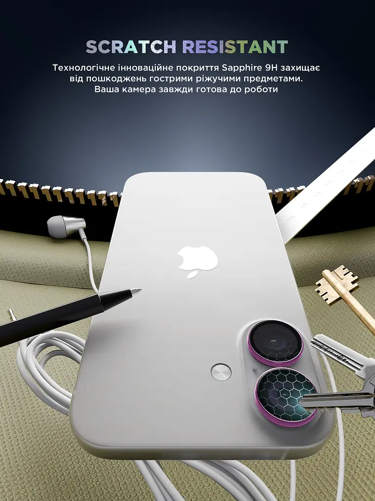Захисне скло для камери Apple iPhone 16/16 Plus, Supreme BI, рожевий колір, з рамкою, глянцеве скло для захисту лінз, протиударне, прозоре, з клейовим шаром по контуру, не впливає на якість фото, ArmorStandart (ARM79430) - фото 5