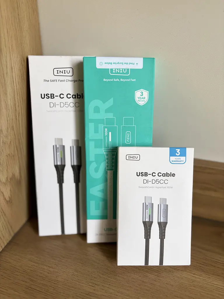 Кабель нейлоновий INIU DI-D5CC USB-C 100 Вт швидка зарядка 2 м чорний (SKU-171) - фото 10
