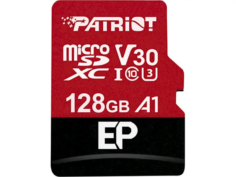 Карта пам'яті Patriot EP microSDXC UHS-I U3 V30 A1 + SD adapter 128 GB (PEF128GEP31MCX)