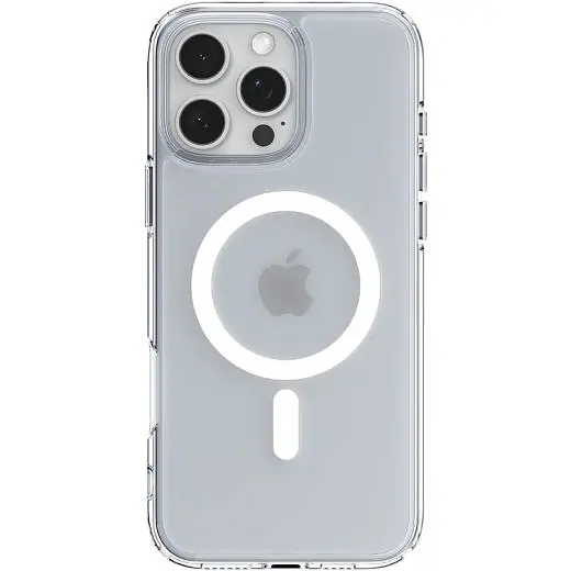 Прозорий чохол Spigen Ultra Hybrid MagSafe Frost Clear для iPhone 16 Pro (ACS08133) - фото 5