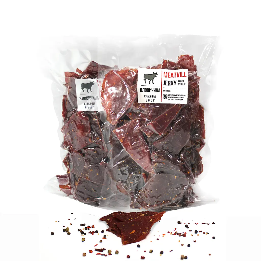 Джерки Meatvill яловичина класична вакуум 1кг