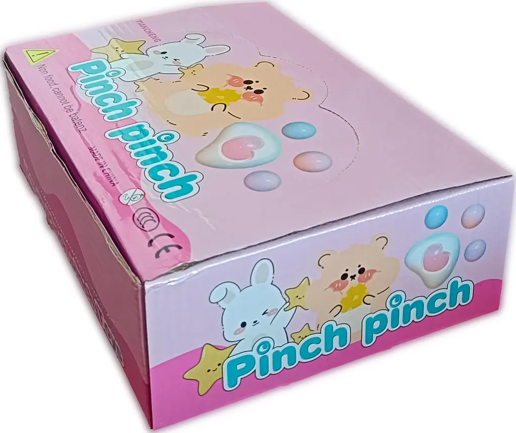 Іграшка-антистрес котяча таба лапка Pinch Family силіконова 7 см 7,5 см 16 шт. Різнокольоровий (GS-236-A-131) - фото 2