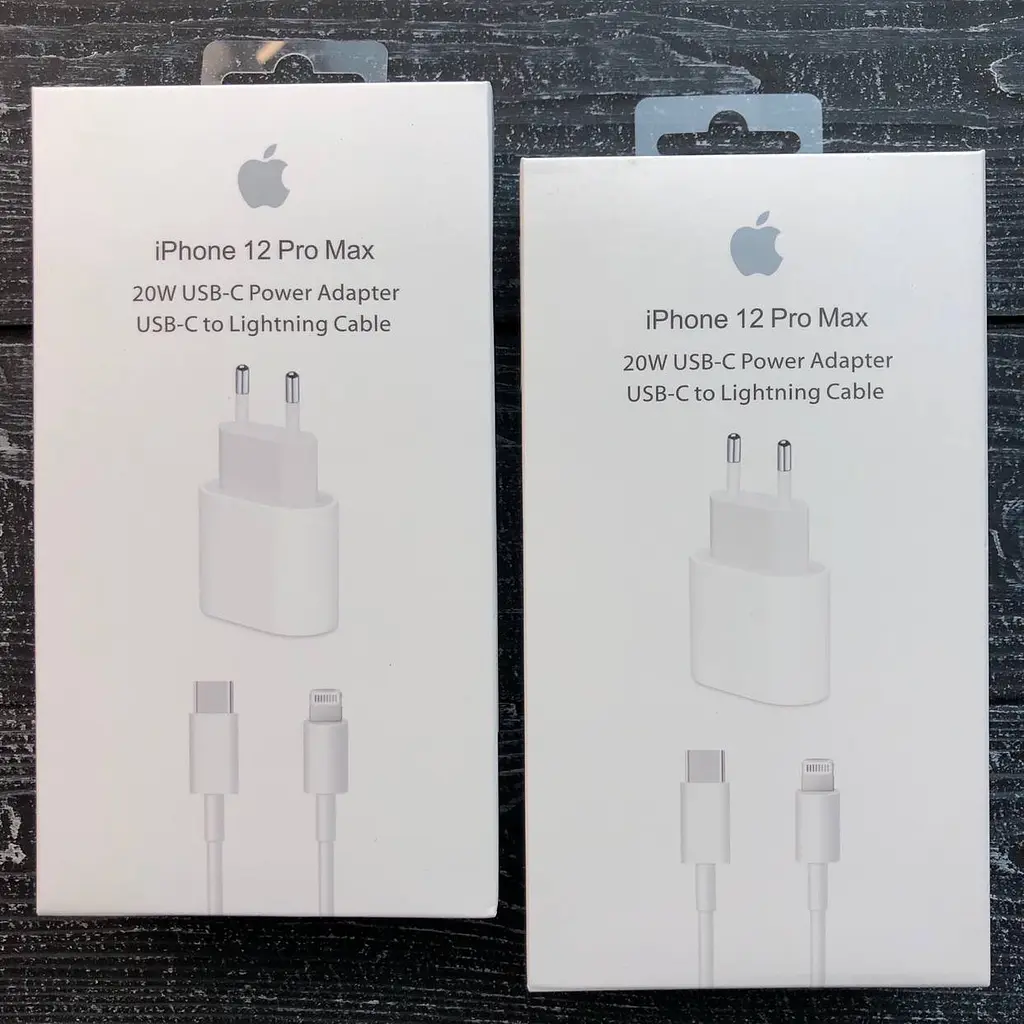 Сетевое зарядное устройство 2-в-1 Apple Power-Delivery Adapter (+ PD кабель) 1*PDout 20W PD2.0 BarCode/Original Box - фото 2