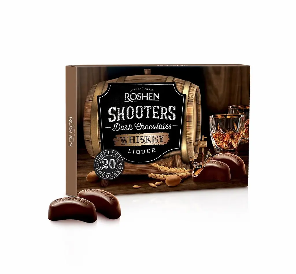Цукерки Roshen Shooters з віскі-лікером 150 г - фото 2