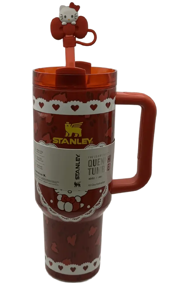 Термос термочашка Stanley Quencher H2.0 Tumbler Світиться у темряві 1,18 л Hello Kitty Love Edition KT7001977 - фото 9