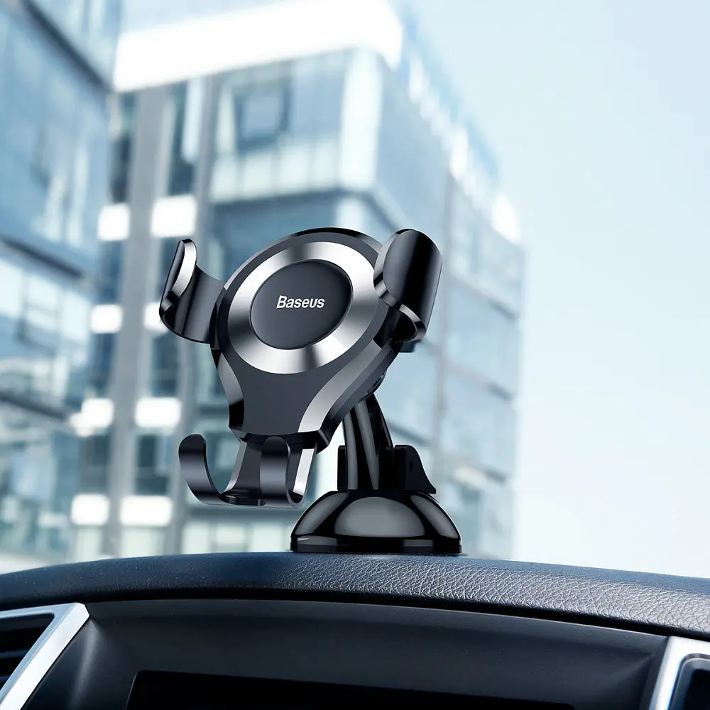 Держатель в машину Baseus Osculum Type Gravity Car Mount black (21743 black) - фото 4
