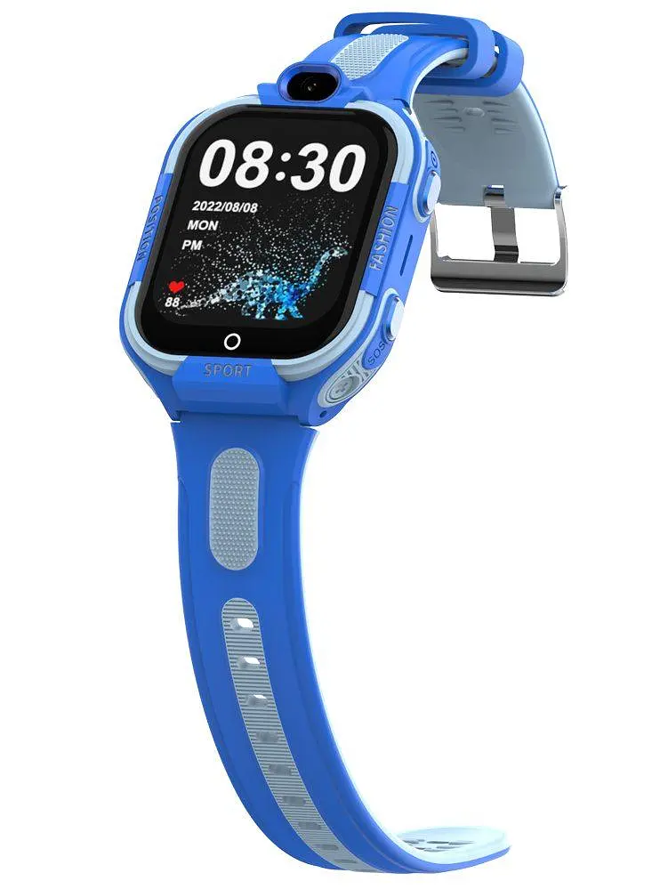 Дитячий смарт годинник Lemfo DF99 з AMOLED дисплеєм, до 5–7 днів роботи, GPS трекером, 4G SIM-картою та кнопкою SOS Синій - фото 4