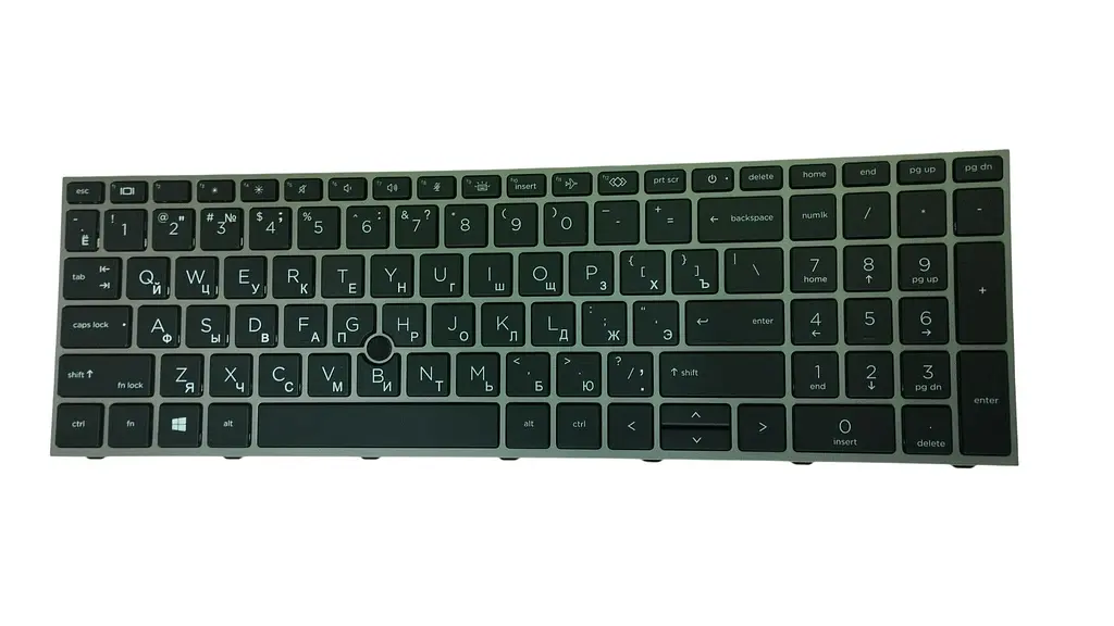 Клавіатура для ноутбука HP Zbook Fury 17 G7 з підсвічуванням (Light), з вказівником (Point Stick), Black, (No Frame) - фото 2
