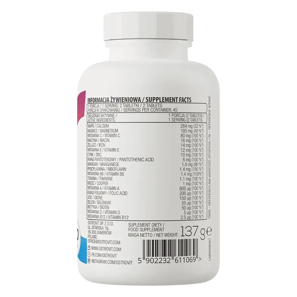 Витамины и минералы OstroVit 100% Vit&Min 90 таблеток - фото 3