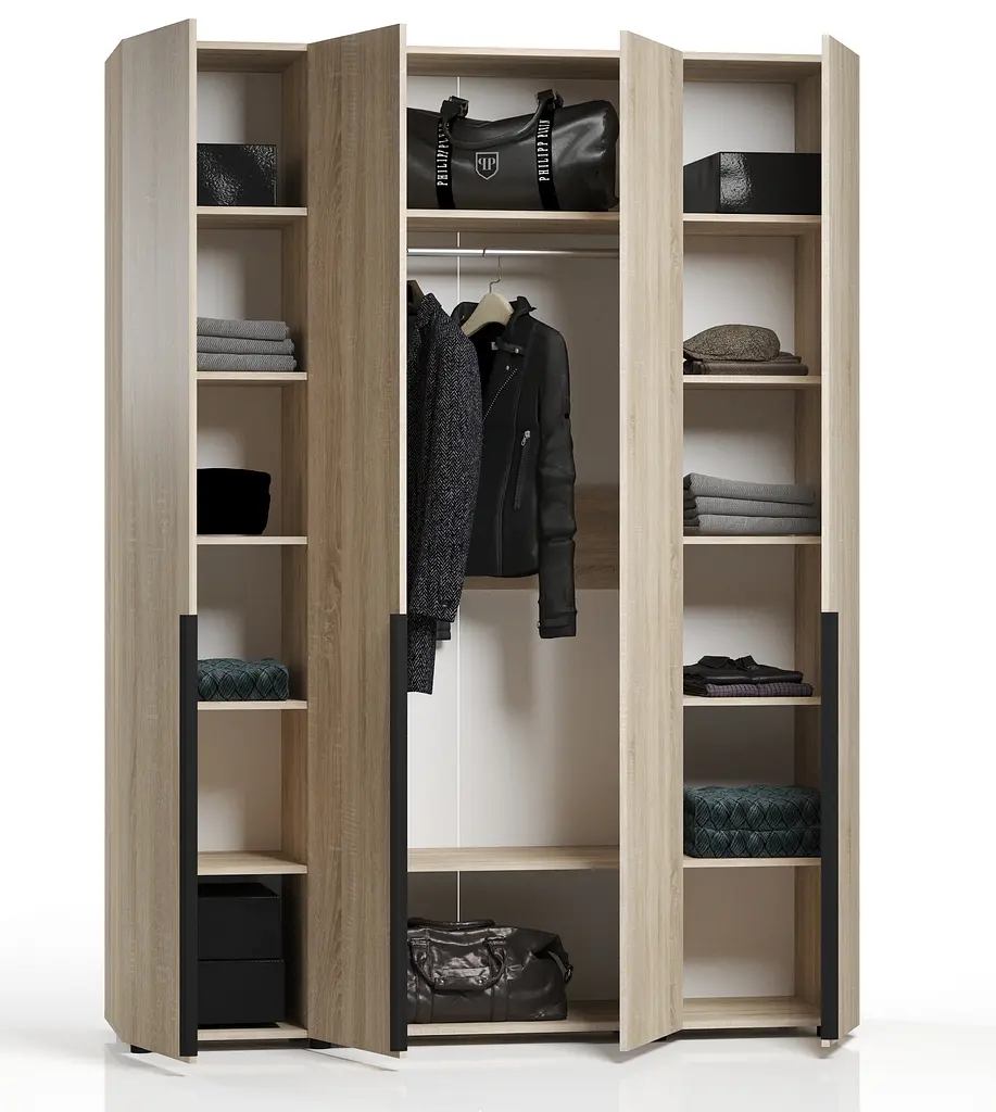 Шафа для одягу Ліра 180 4-х дверна Orange-Line 1782х500х2400 Дуб сонома - фото 2