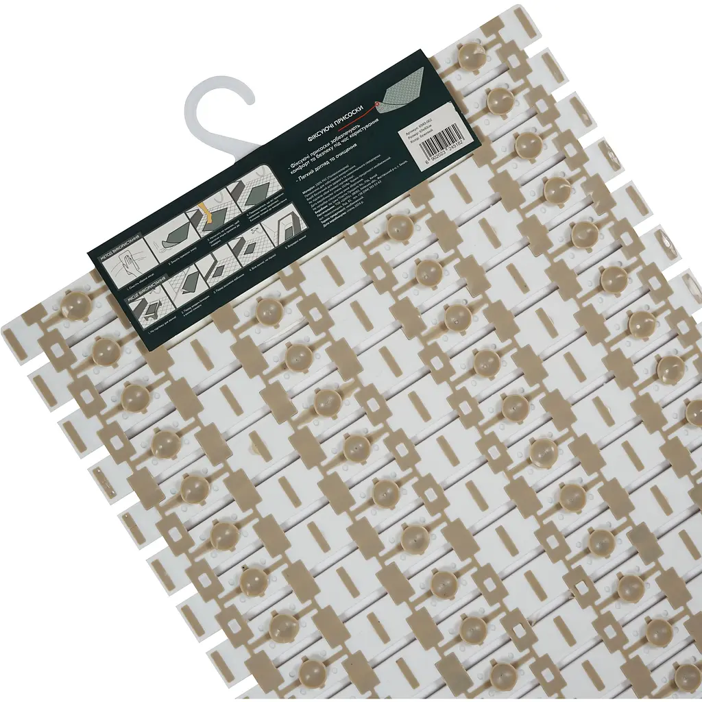 Килимок у ванну кімнату Eco Fabric смужка 69х40 см бежевий (6940-002) - фото 7