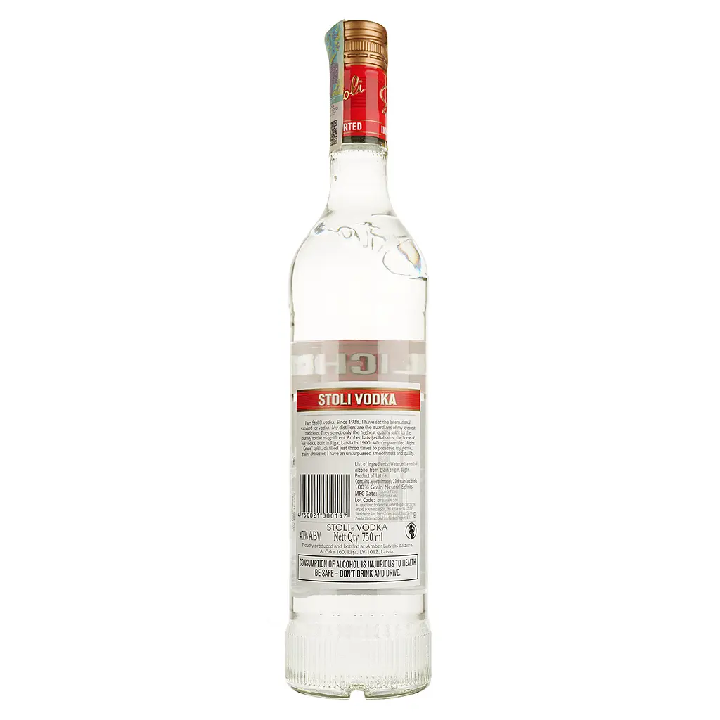 Водка Stoli Vodka 40% 0.75 л - фото 2
