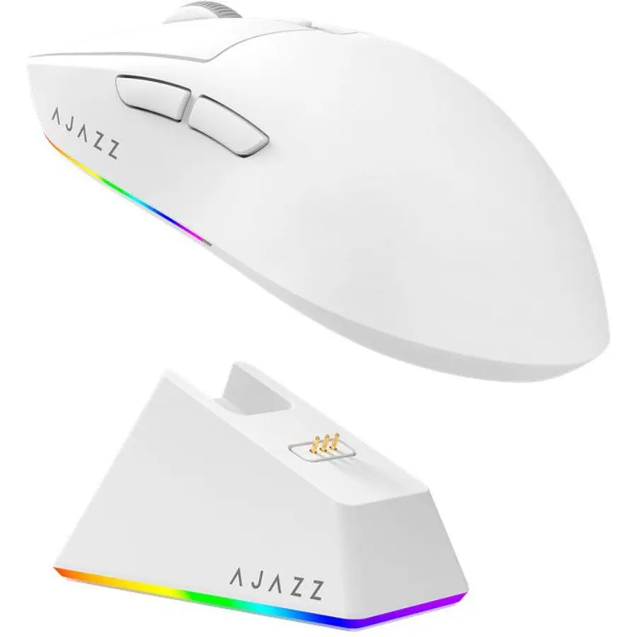 Ігрова миша Ajazz AJ-139W MC V2 Wireless/Bluetooth/USB ESports Gaming 12000dpi 35G White - фото 2