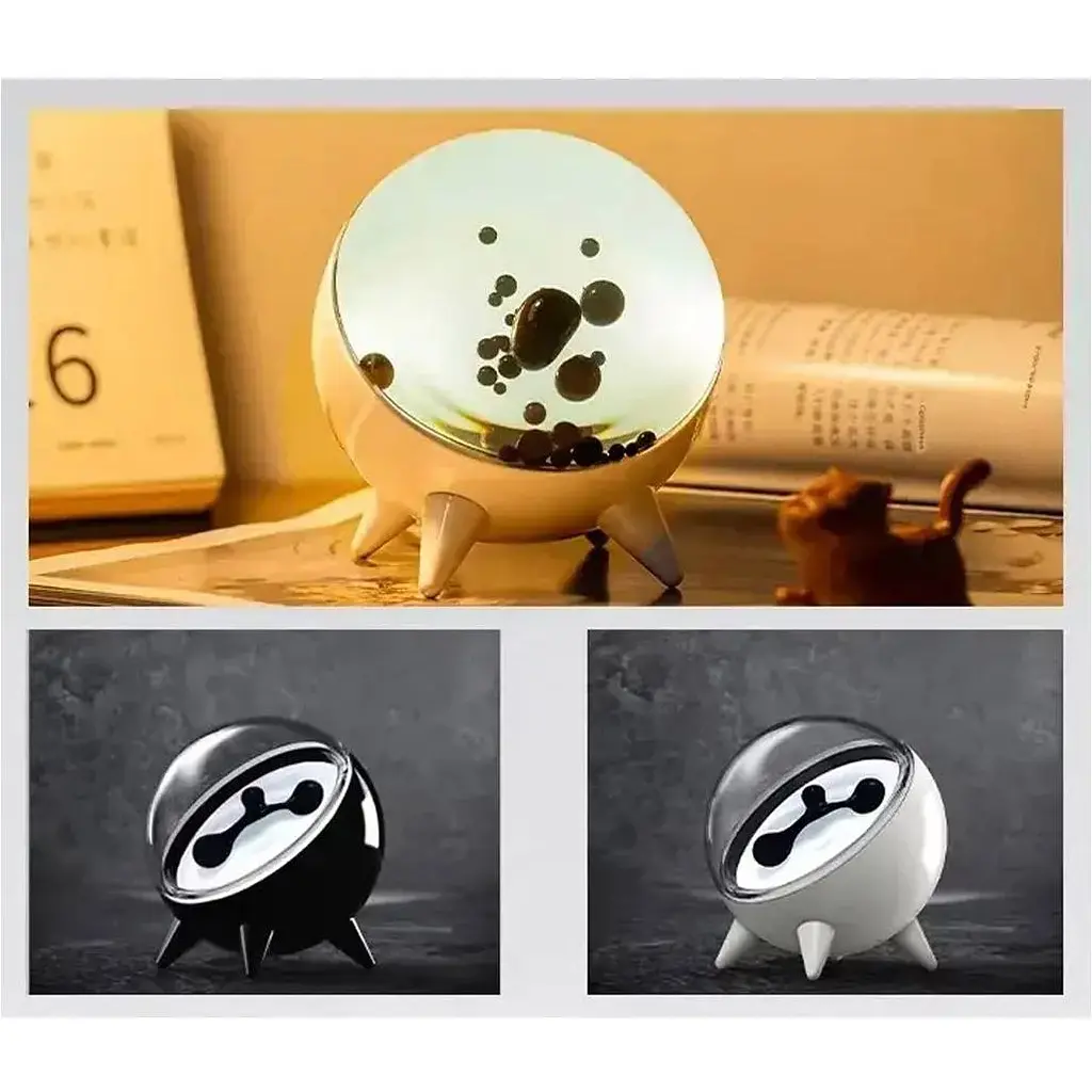 Нічний світильник DKT Ferrofluid Music Rhythm Lamp Sound Sensitive Magnetic Fluid White [127650] - фото 4