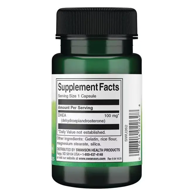 Стимулятор тестостерону Swanson Dhea Maximum Strength 100 мг 60 капсул - фото 2