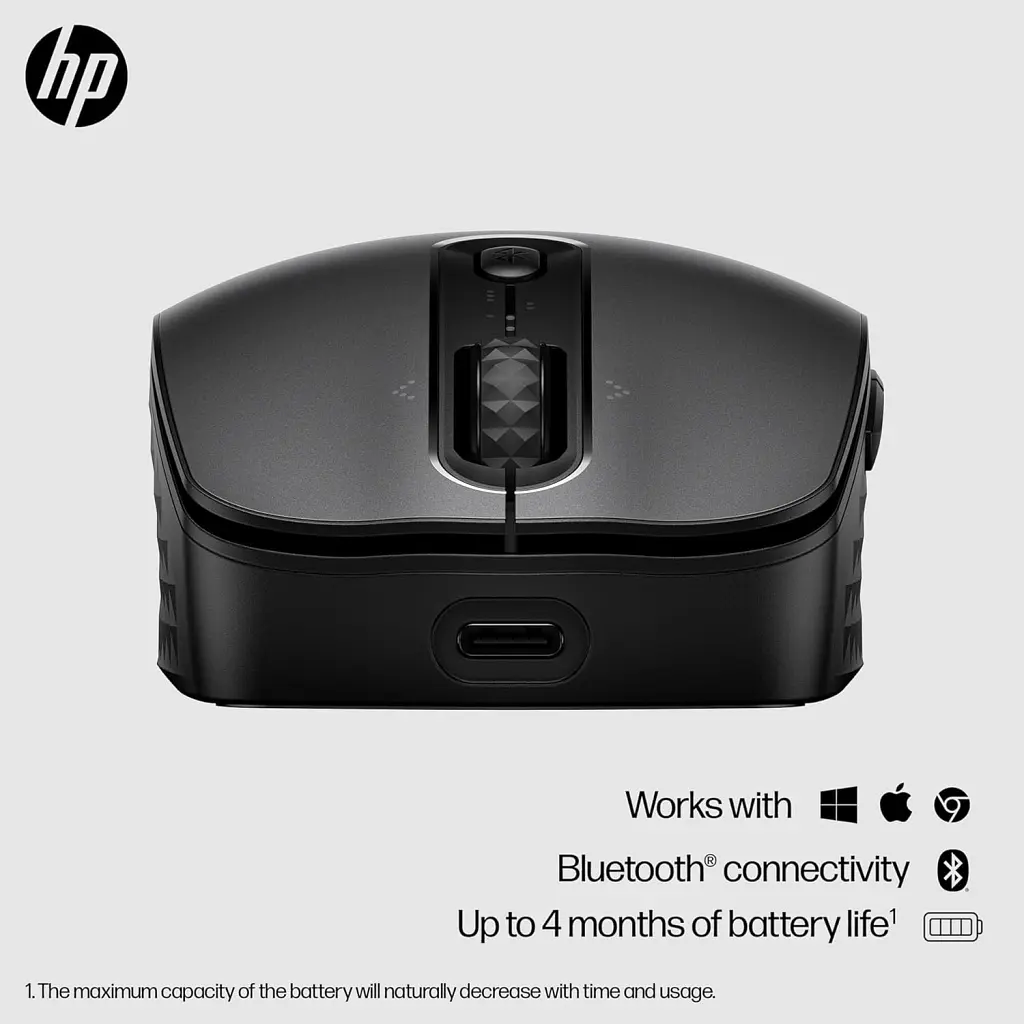 Мишка HP 690 Rechargeable Bluetooth Black (7M1D4AA) - фото 2