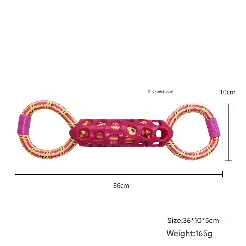 Іграшка для жування Derby Double Ring TPR + Rope Dog Toy - фото 2