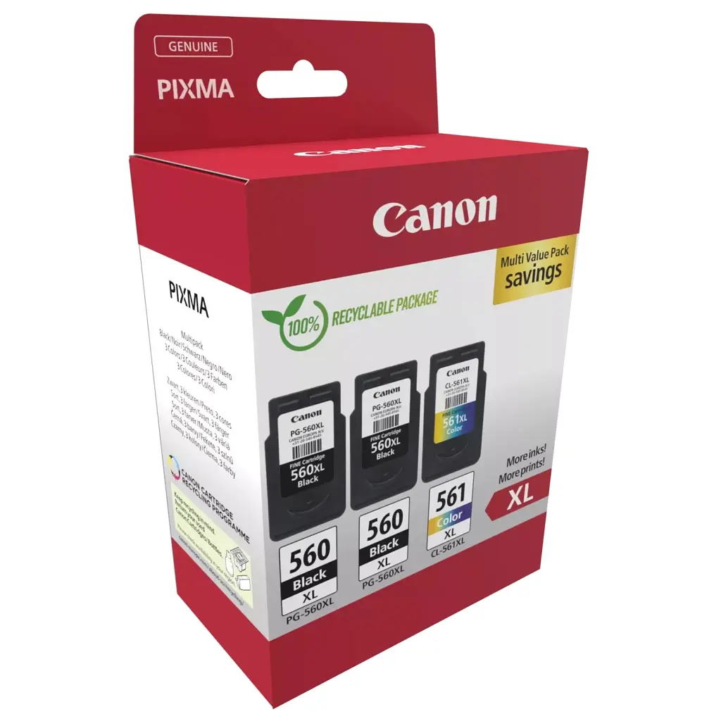 Картридж Canon PG-560/CL-561 XL 2xBK+Color, Multipack (3712C009) - фото 2