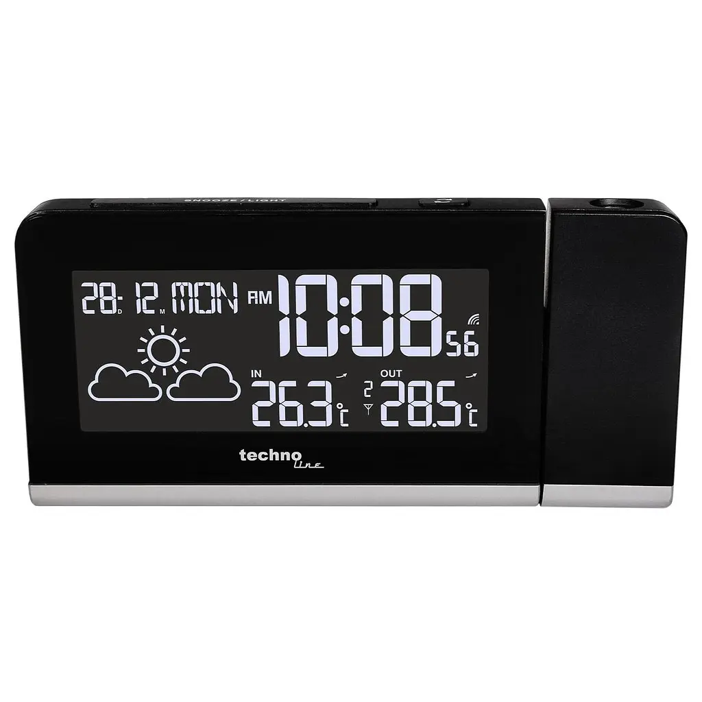 Часы проекционные настольные Technoline WT539 Black (WT539) Часы, Будильник, Календарь, Термометр, Прогноз погоды - фото 5
